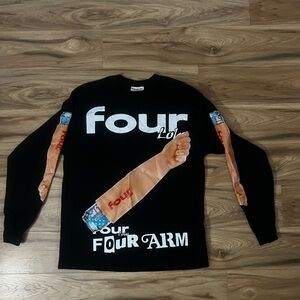 Four Loko x Riley Reid “Four Arm” Black Long Sleeve Shirt Size L – Sold Out